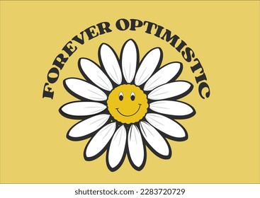 yellow daisy smile  flower vector hand drawn