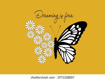 yellow daisy vector art design