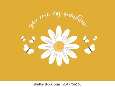 yellow daisy vector art hand drawn 