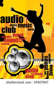 Yellow dance background