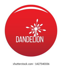 Yellow dandelion logo icon. Simple illustration of yellow dandelion vector icon for any design red