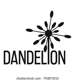 Yellow dandelion logo icon. Simple illustration of yellow dandelion vector icon for web.