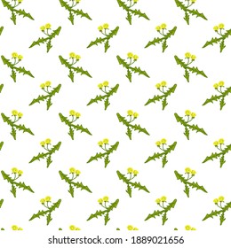 daña amarilla y hojas vectorial sin fisuras en el fondo blanco
