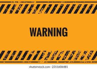 Yellow Danger warning background with black stripes lines police line free vector image