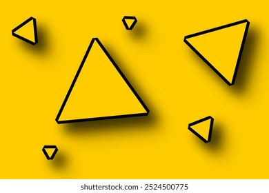 gelb dunklen Hintergrund Dreieck abstraktes Muster . geometrische Form. hintergrund einfach futuristisch , design für poster , banner , hintergrund cartoon gelb. 
