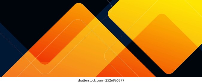 Fondo amarillo y azul oscuro con cuadrados diagonales