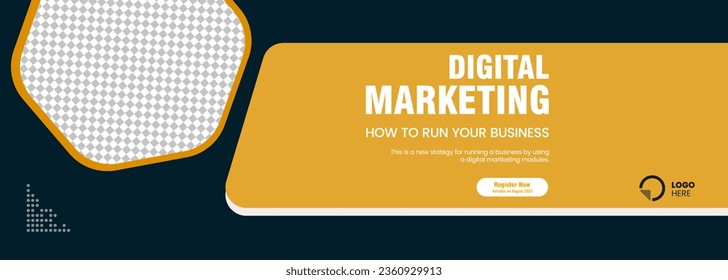 Yellow and Dark Blue geometric abstract web banner design. and Modern abstract vector, illustration banner design