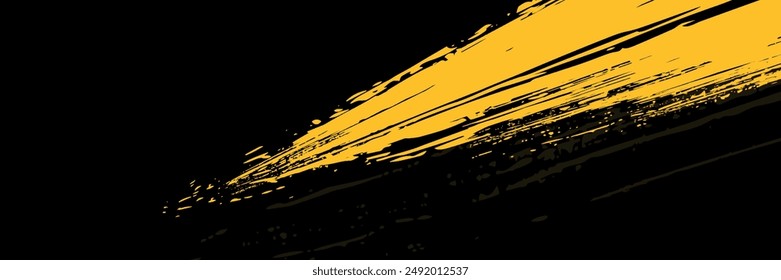 Yellow and dark blue halftone dots gradient grunge texture background color pattern. vector, eps10.