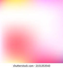 Gelbe dunkle Durchfluss Pastellfarben glatte Oberfläche. Hellfarbiger, hellweißer Farbverlauf-Hintergrund. Violett-violetter Neon-Spotlight-violetter unscharfer Hintergrund. Flüssig rosa Rot Orange Aquarell Farbmesh.