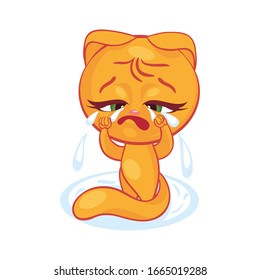 YELLOW DAT CHARACTER EXPRESSING OFFENCE AND CRYING