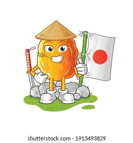 Yellow date illustration. character vector