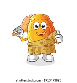 Yellow date illustration. character vector