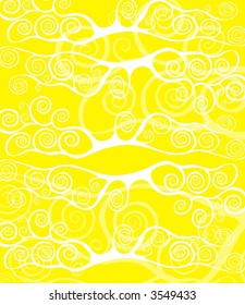 gelber dekorativer Hintergrund. Vektorgrafik