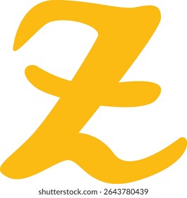 Yellow decorative “Z” symbol representing integer set notation in mathematics. Ideal for educational materials and algebraic or numerical concept illustrations.