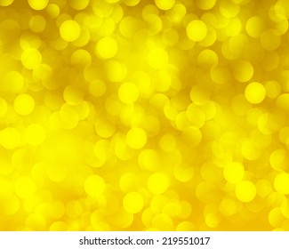 Yellow Defocused Light, Flickering Lights, Vector abstract festive background with bokeh defocused lights. 