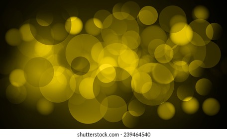 yellow Defocused Light, Flickering Lights, Vector abstract festive background with bokeh defocused lights. 