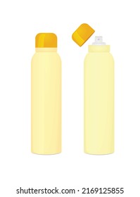 Gelbe Deodorant-Flasche. Vektorgrafik