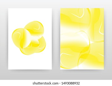Yellow design of annual report, brochure, flyer, poster. Yellow abstract background vector illustration for flyer, leaflet, poster. Business abstract A4 brochure template.