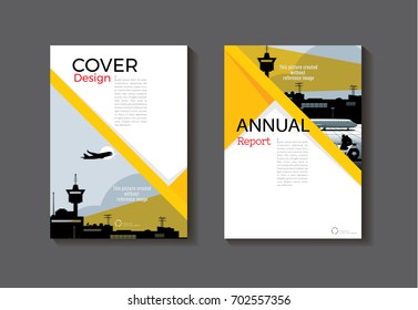 yellow design book cover  modern cover abstract Brochure cover  template,annual report, magazine and flyer layout Vector a4