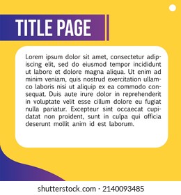 Yellow Design for Bussines or Your Presentation
