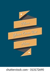 Yellow Design Ribbon With Place for Text