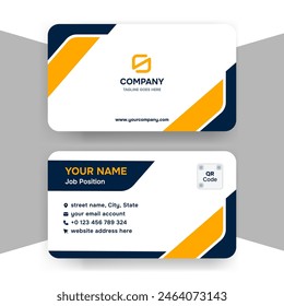 Yellow Diagonal Business Card Template