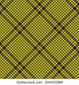 Yellow Diagonal Plaid Tartan textured Seamless pattern design suitable for fashion textiles and graphics