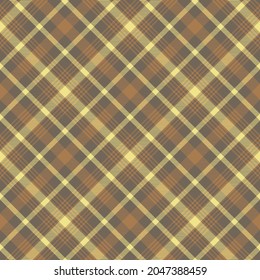Yellow Diagonal Plaid Tartan textured Seamless pattern design suitable for fashion textiles and graphics