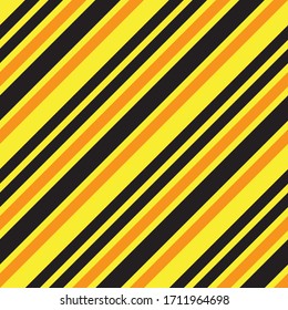 Yellow diagonal striped seamless pattern background suitable for fashion textiles, graphics