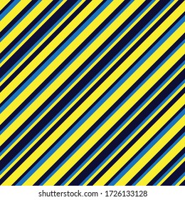 Yellow diagonal striped seamless pattern background suitable for fashion textiles, graphics