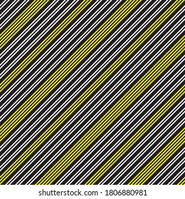 Yellow diagonal striped seamless pattern background suitable for fashion textiles, graphics