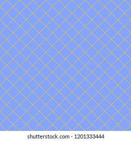 Yellow diagonal stripes abstract on blue background. Crossing lines wallpaper. Digital paper for textile print. Vector illustration.