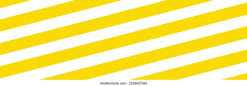 Yellow diagonal stripes on white background. Straight lines pattern for backdrop and wallpaper template. Realistic lines with repeat stripes texture. Simple geometric background, vector illustration