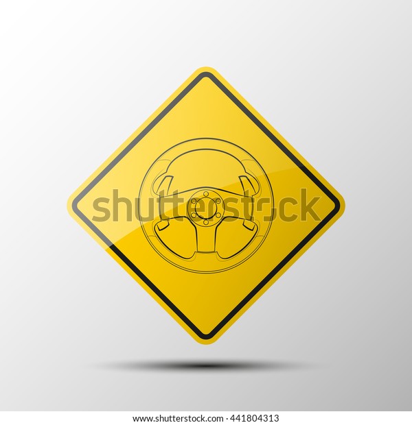 Yellow Diamond Empty Road Sign Black ??????????????????????????????????????? (????????????????????????????????????????????????