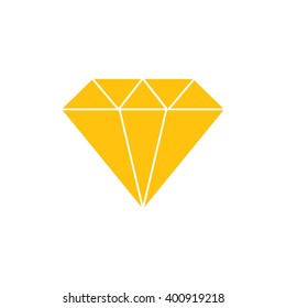 Yellow diamond icon vector illustration