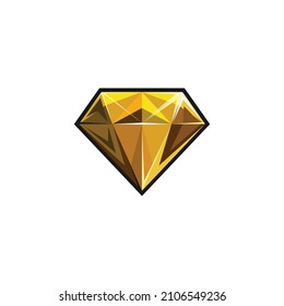 Yellow diamond logo. Crystal or some kind of jewelry
