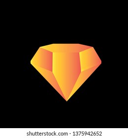 yellow diamond on dark background vector graphics