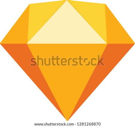Yellow diamond vector illustration