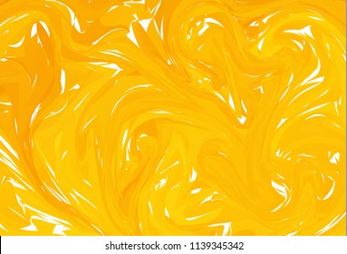 Yellow digital marbling. Elegant marbled vector background. Liquid paint marbling backdrop. Cool color palette mesh background. Pale marbling texture. Marbled abstract surface design