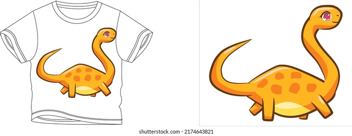 yellow dino recaeter t-shirt design background color is a white and t-shirt color is a white beautiful color and beautiful design