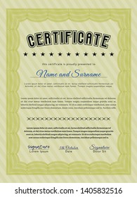 Yellow Diploma. Beauty design. Customizable, Easy to edit and change colors. Printer friendly. 