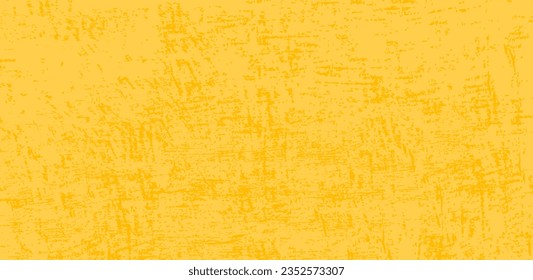 Yellow dirty background with grunge texture. Abstract colorful scratched background template for design. Vintage effect with noise and grain. Horizontal distress texture. Vector illustration