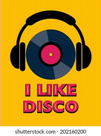 yellow disco poster