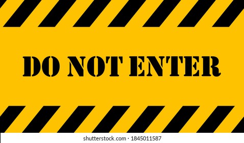 yellow do not enter sign vector