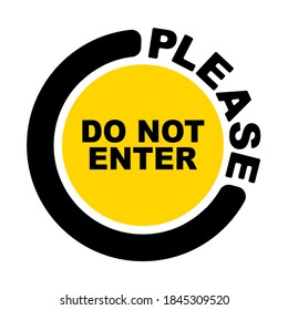 yellow do not enter sign vector