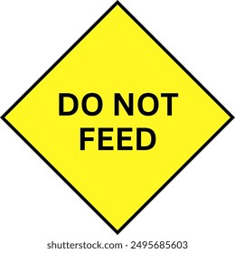 Signo amarillo de no alimentar
