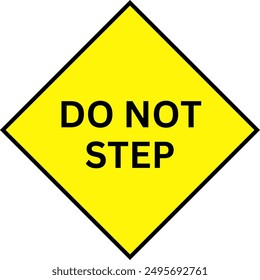 Signo de no paso amarillo
