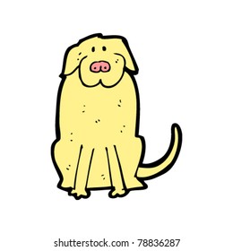 yellow dog cartoon