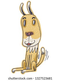 Yellow Dog. Funny character