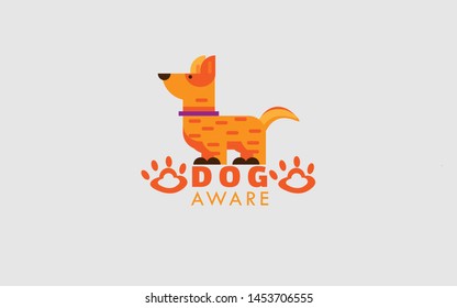 yellow dog with grey background. it's dog bring peace for another animal in the world